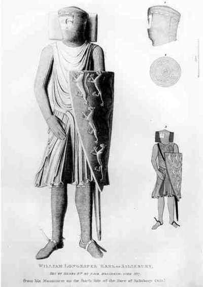 Efigie de William Longespee, tercer conde de Salisbury (m.1226), de su monumento en la nave de la Catedral de Salisbury de English School